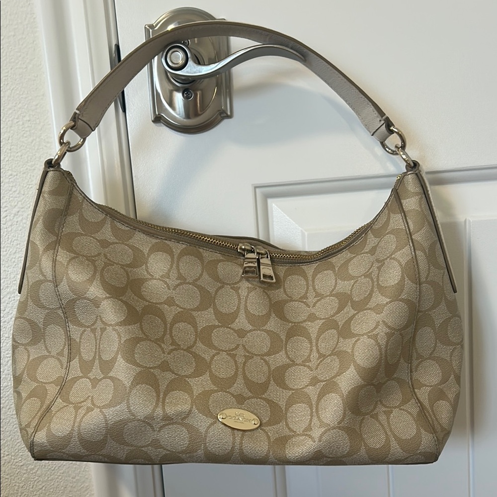 Coach Tan Signature Shoulder Bag
